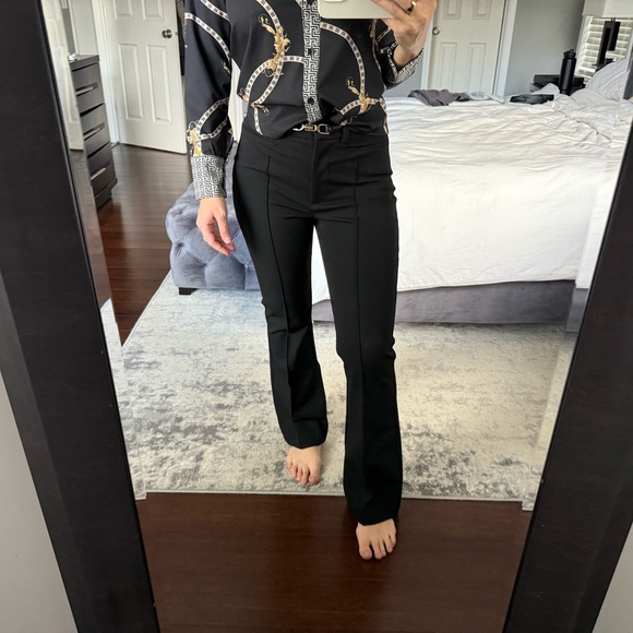 NWT | Abercrombie & Fitch Black High Rise Flare Pants | 26 Short - Picture 8 of 8